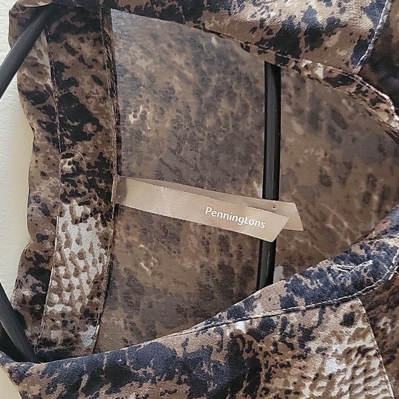 PENNINGTONS Sheer Button-down Shirt US 2XL - Picture 4 of 8